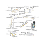 Modern bathroom accessories as a single piece or as a set in marble and metal
