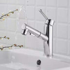 Contemporary Basin Faucet Pure Color Low Arc Basin Faucet for the Bathroom