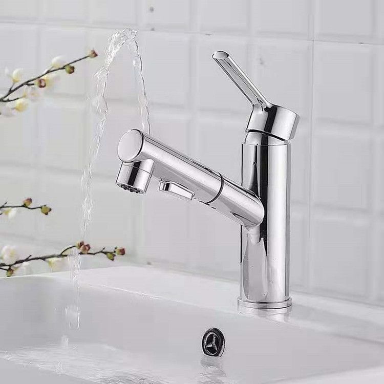 Contemporary Basin Faucet Pure Color Low Arc Basin Faucet for the Bathroom