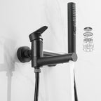 Modern Bathtub Edge Piece Single-Lever Wall-Mounted Bathtub Faucet with Hand Shower