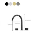 Double Handle Tub Filler Deck Mounted High Arc Brass Modern Roman Tub Filler