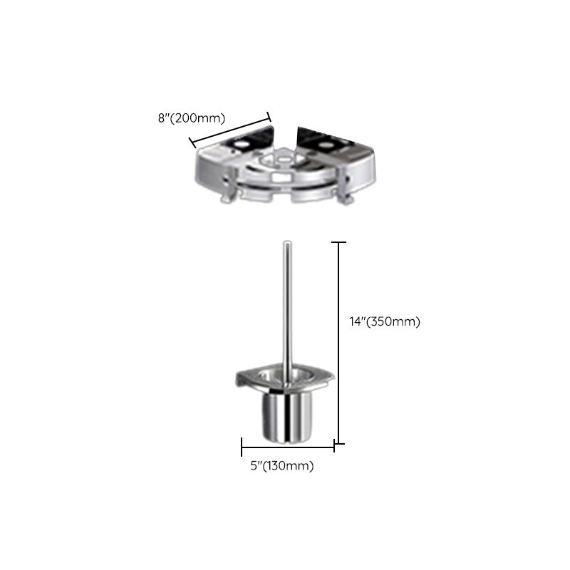 Modern Bathroom Accessory Set Silver Metal Bathroom Accessory