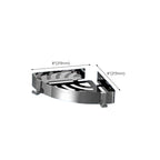 Contemporary bathroom accessory set made of aluminum with towel holder/bath shelf