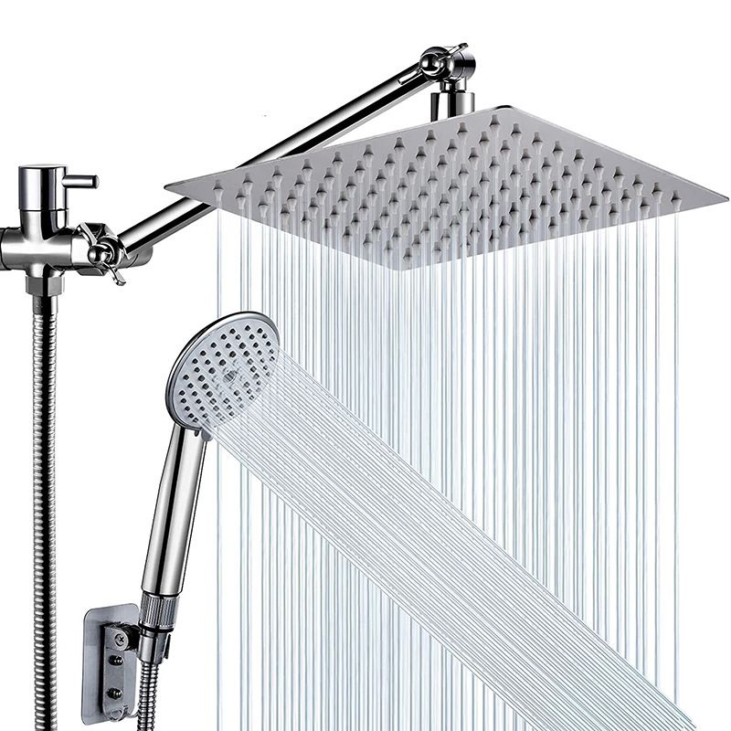 Square Shape Double Shower Heads Modern Home Metal Double Shower Heads