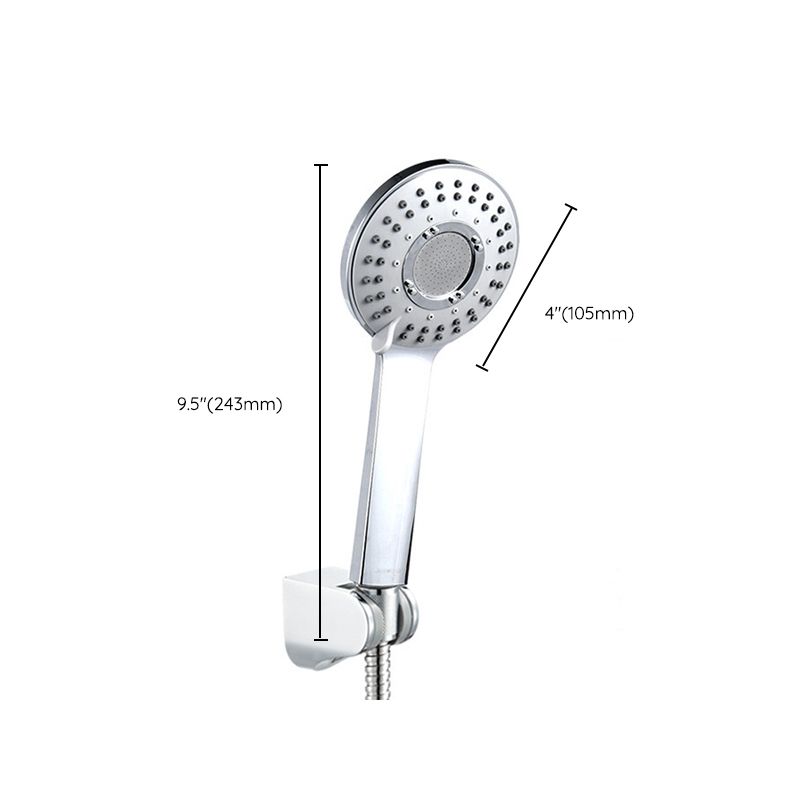 Modern Style Round Handheld Shower Bathroom Metal Wall-Mounted Hand Shower