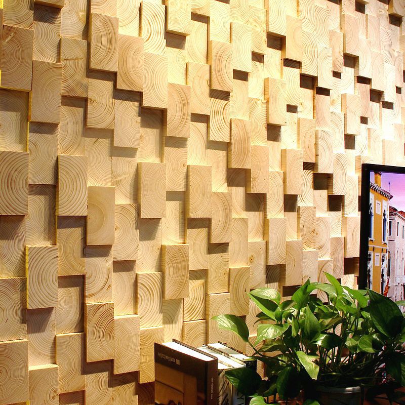 Wall-Ceiling Light Wood Gluing Mosaic Indoor Modern Wall Ceiling