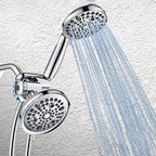 Contemporary Shower Combination Adjustable Shower Head Chrome Ceiling Mounted Round Shower Head