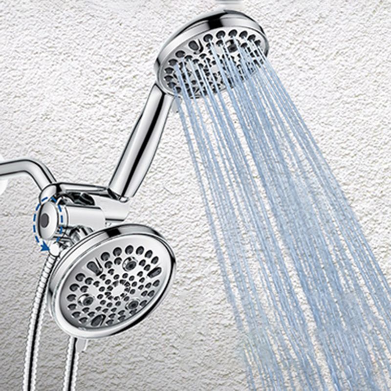 Contemporary Shower Combination Adjustable Shower Head Chrome Ceiling Mounted Round Shower Head