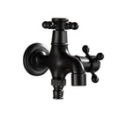 Wide Bathroom Sink Faucet Wall-Mounted Cross Handle Faucet