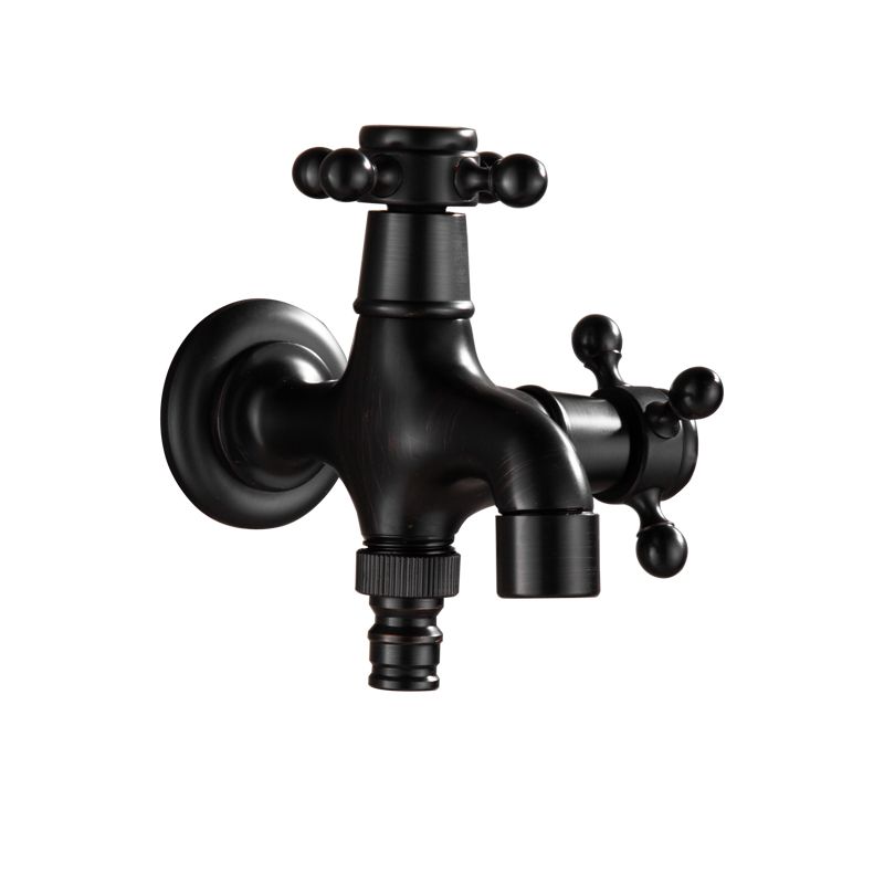 Wide Bathroom Sink Faucet Wall-Mounted Cross Handle Faucet