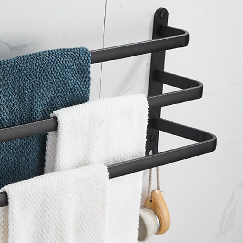 Modern black aluminum bathroom accessory set towel bar bathroom fittings