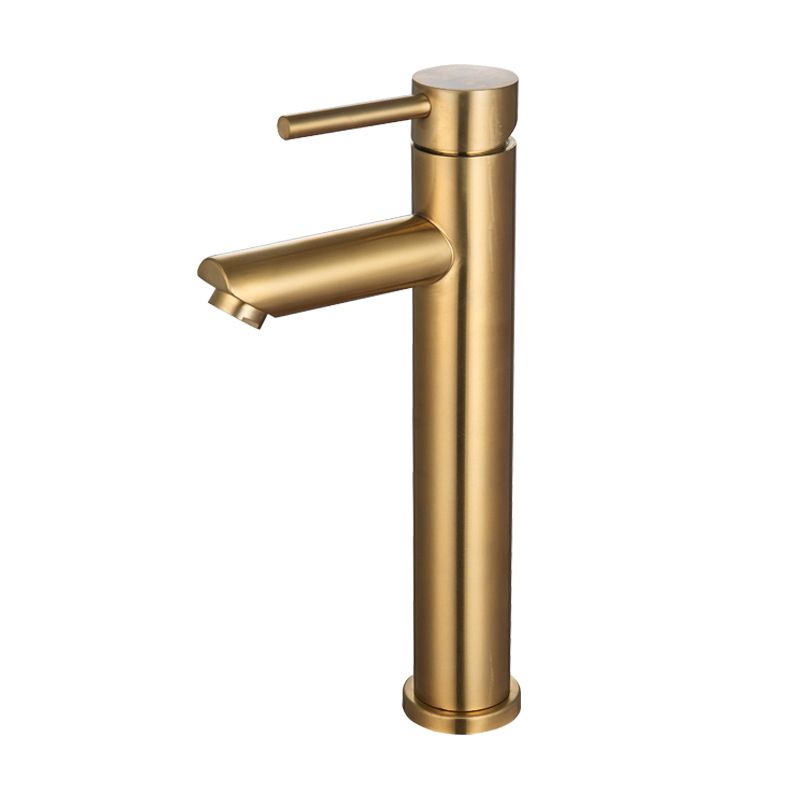 1-Handle Gold Nickel Wide-Running Faucet Single Hole Lever Sink Faucet with Drain