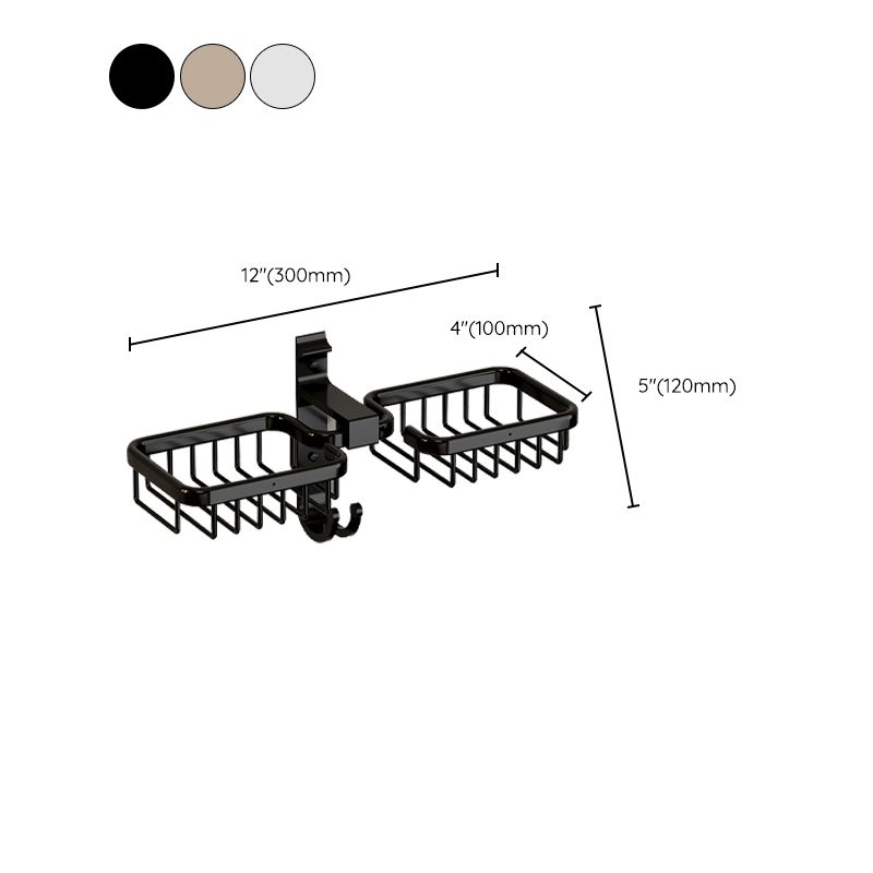 Modern Bathroom Accessory Set Shelf Black/Silver/Grey Bathroom Accessories Set