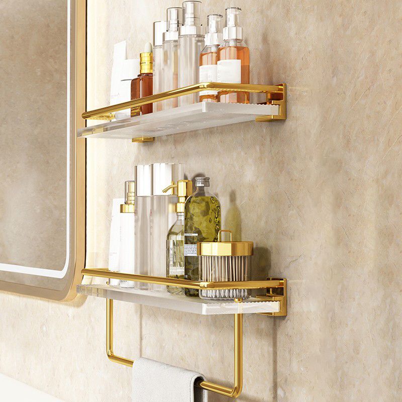 Modern Silver/Gold Bathroom Hardware Set Bathroom Shelf Bathroom Set