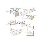 Modern White Bathroom Accessory Set Stainless Steel Bath Hardware Set