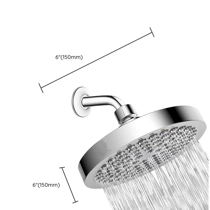 Contemporary Shower Combination Fixed Shower Head Stainless Steel Wall Mounted Round Shower Head