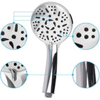 Modern Dual Shower Head Square High Arc Shower Head in Silver