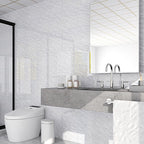 Single Tile Peel and Stick Back Splash Modern Style Bathroom Peel and Stick Back Splash