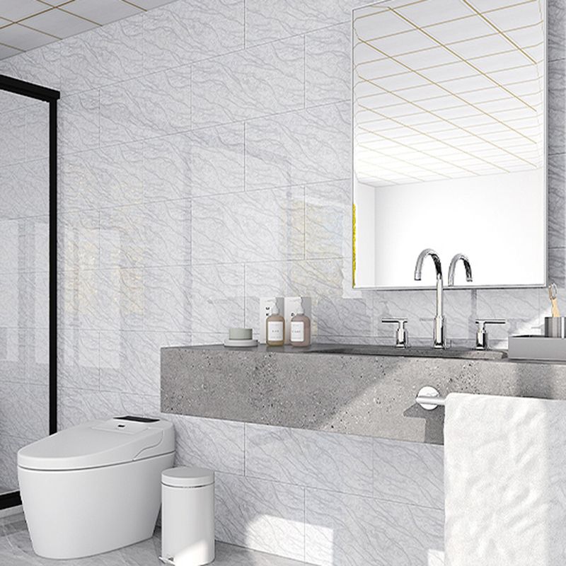 Single Tile Peel and Stick Back Splash Modern Style Bathroom Peel and Stick Back Splash