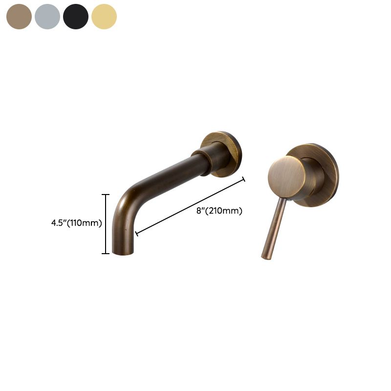 Contemporary Wall-Mounted Single-Hand Kitchen Faucet Low Arc Water Filler