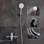 Wall-mounted metal bathtub filling low arch swivel bathtub mixer