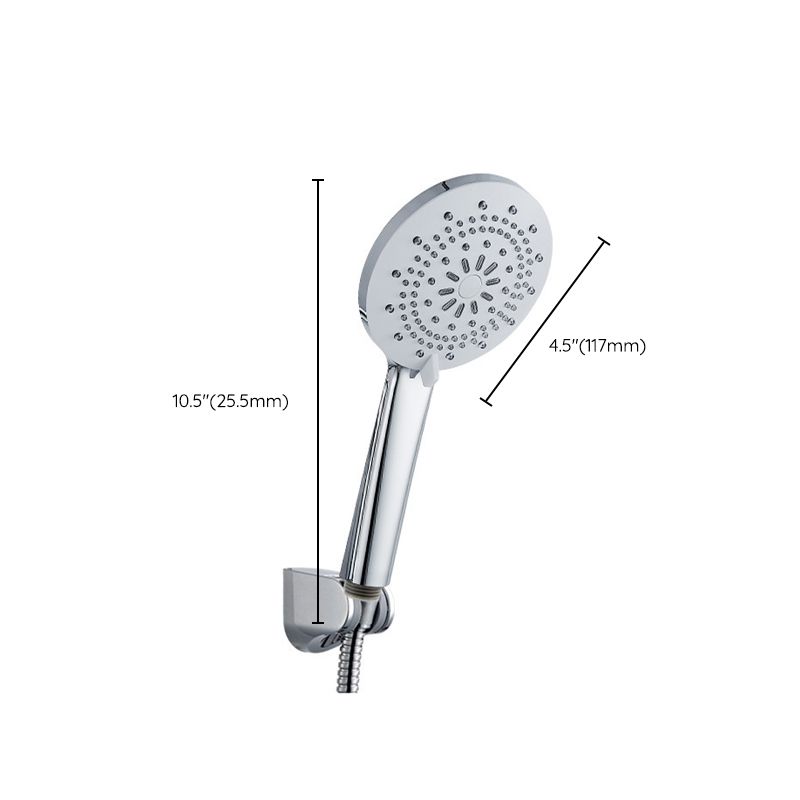 Modern Style Round Handheld Shower Bathroom Metal Wall-Mounted Hand Shower