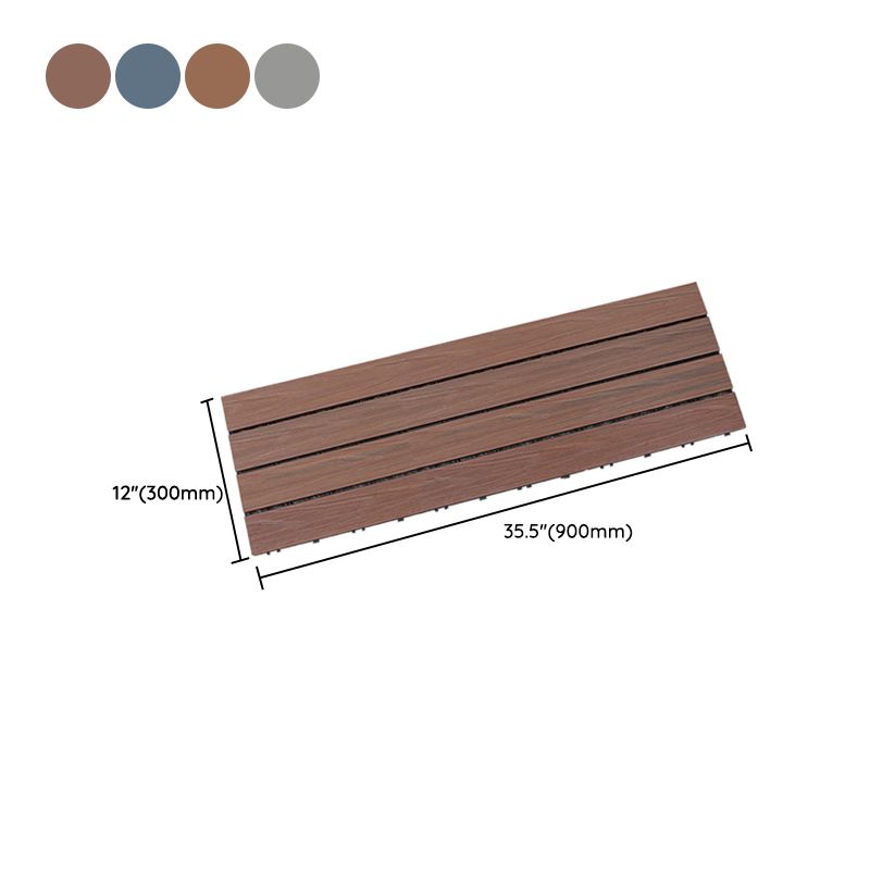 Square Patio Tiles Interlocking Striped Pattern Deck Board