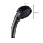 Contemporary Shower Head Round Handheld Shower Head Combination in Black