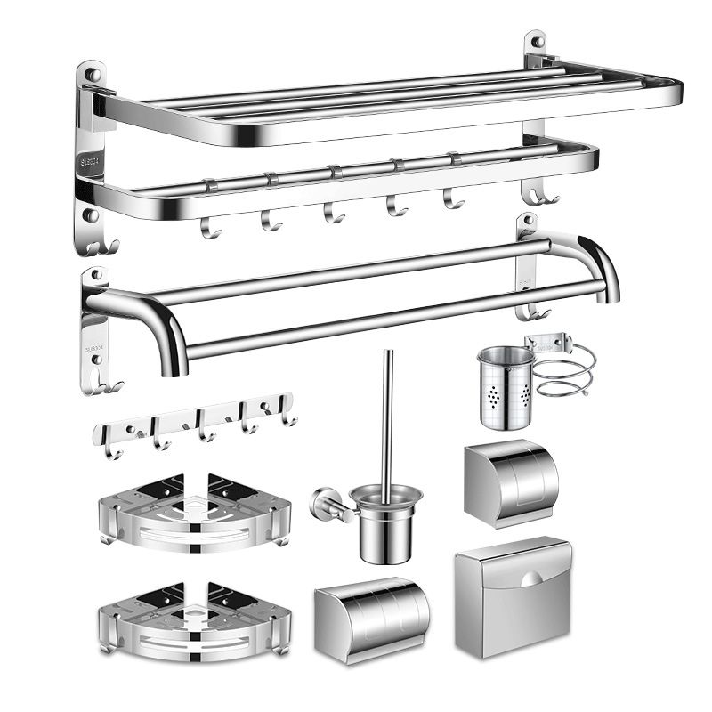 Modern Stainless Steel Bathroom Set Paper Holder Bathroom Shelf Bathroom Accessories