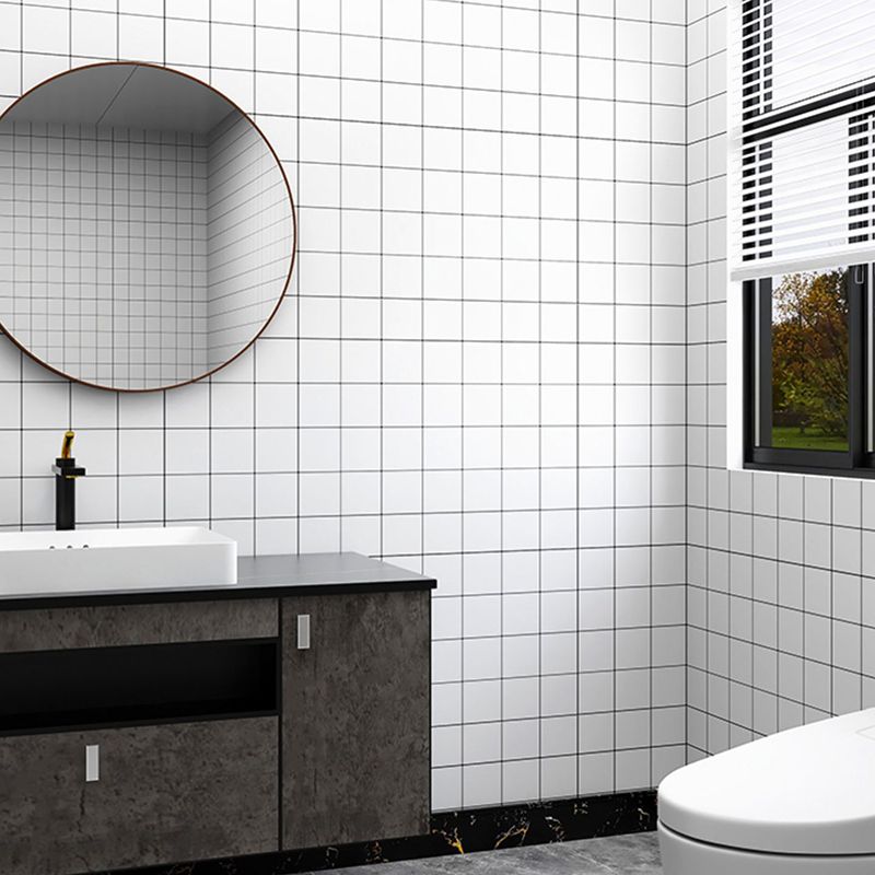 Square Grid Mosaic Tiles waterproof Peel-and-Stick Tile for backsplash