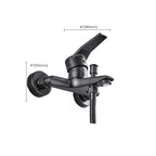 Wall-mounted fixed bathtub faucet lever handle with hand shower