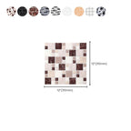 Pattern Matte Color Stone Peel and Stick Mosaic Tile Peel and Stick Tile Set of 2