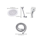 Stainless Steel 8 Inch Shower Set 5 Sprays Handheld Shower Head Shower Arm