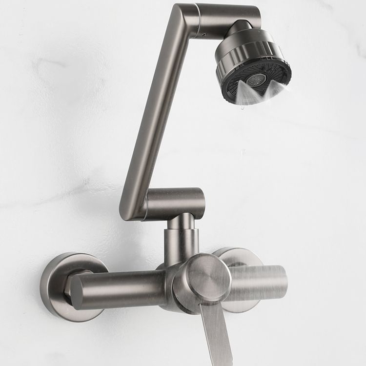 Modern Wall-Mounted Kitchen Faucet Single Lever Faucet in Chrome