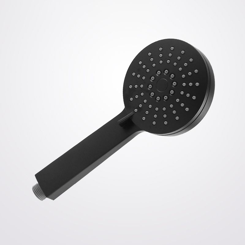 Contemporary Black Round Showerhead Combo Rain Shower Hand Shower