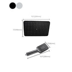 Modern rectangular shower head combo standard spray pattern with hand shower