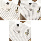 White Peel & Stick Tile Mirror Plastic Grid Wallpaper for Kitchen and Bathroom