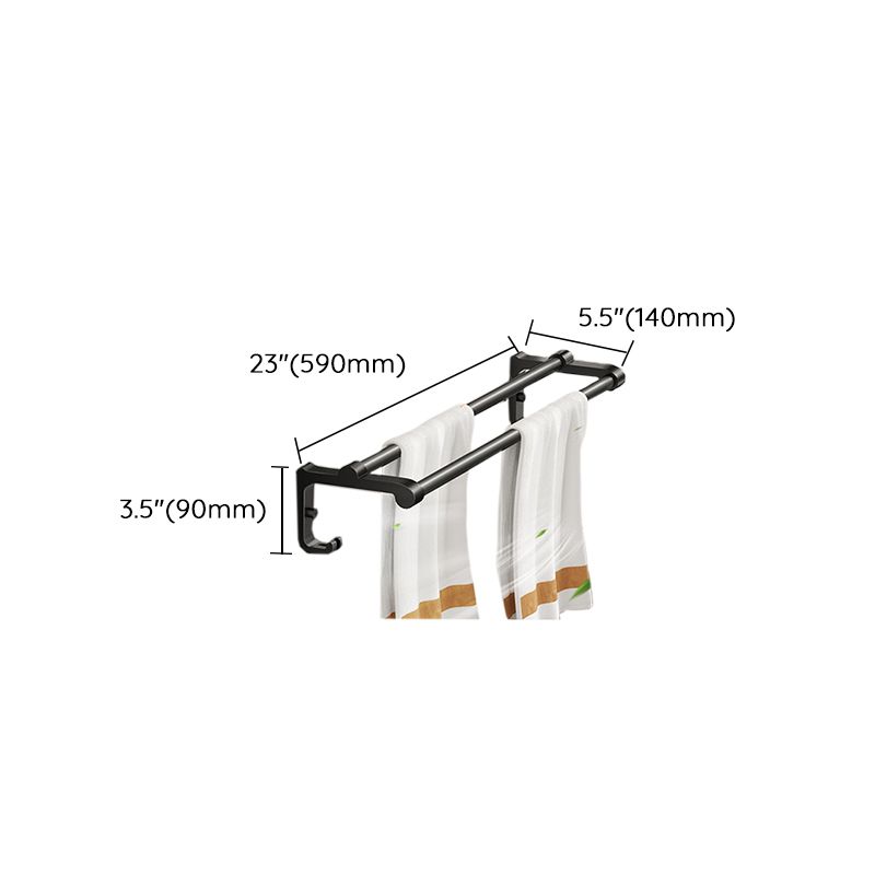 Modern Bathroom Set Matte Black Bathroom Shelf Towel Holder Bathroom Accessories Set