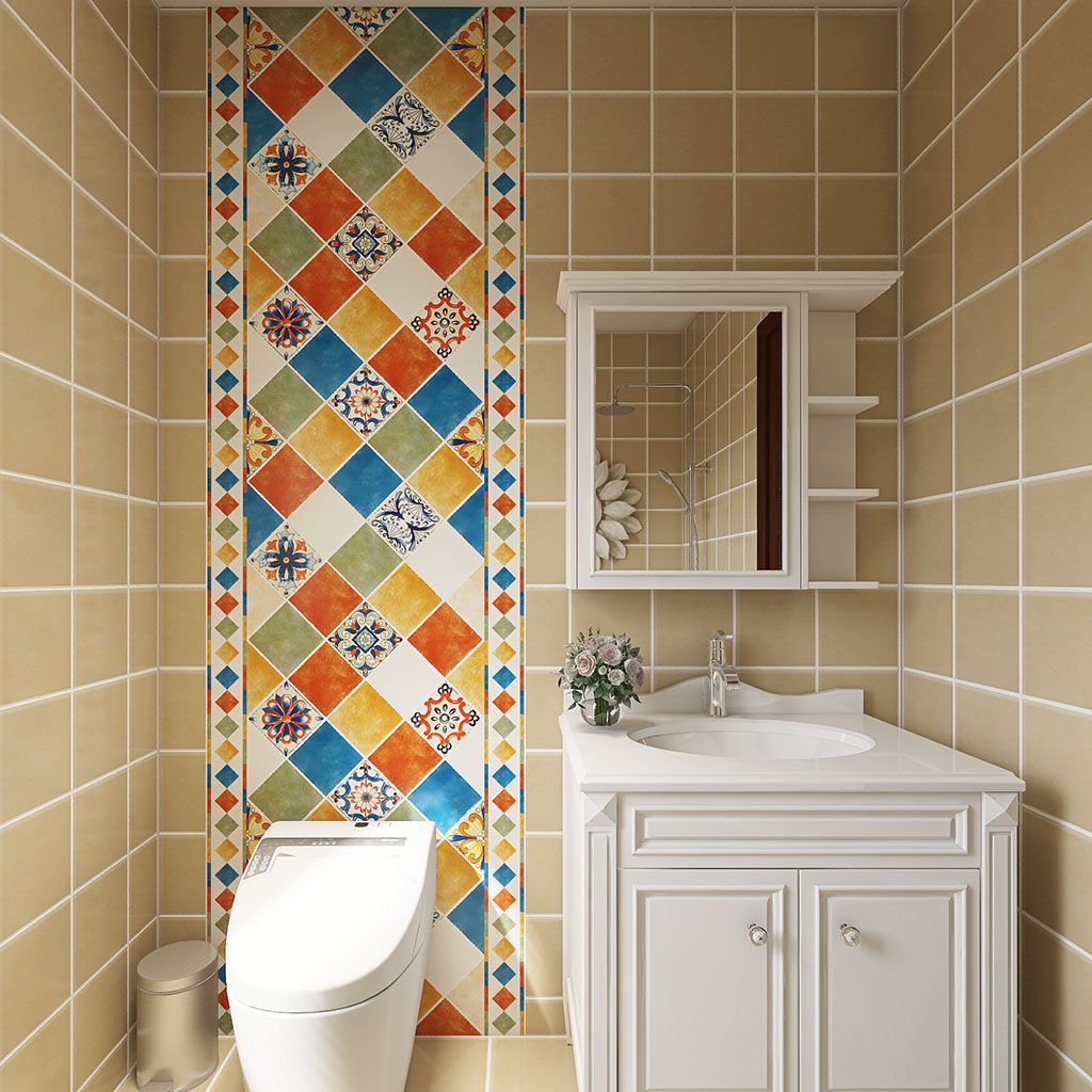 Modern Peel-and-Stick Backsplash Wall Tiles made of Plastic Mosaic Tile Wallpaper for the Kitchen