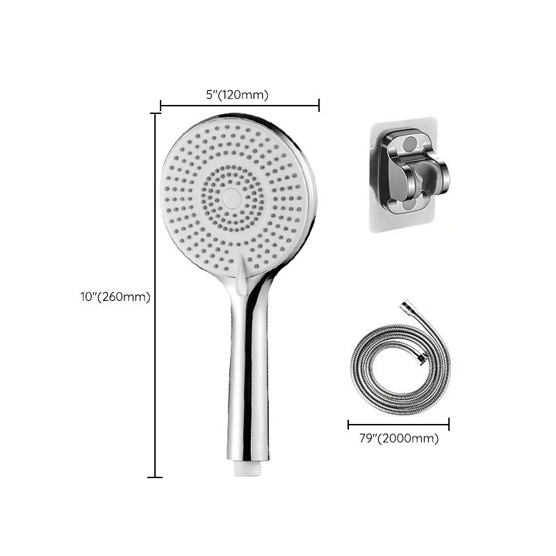 Round Shower Head Plastic Handheld Shower with Adjustable Spray Pattern