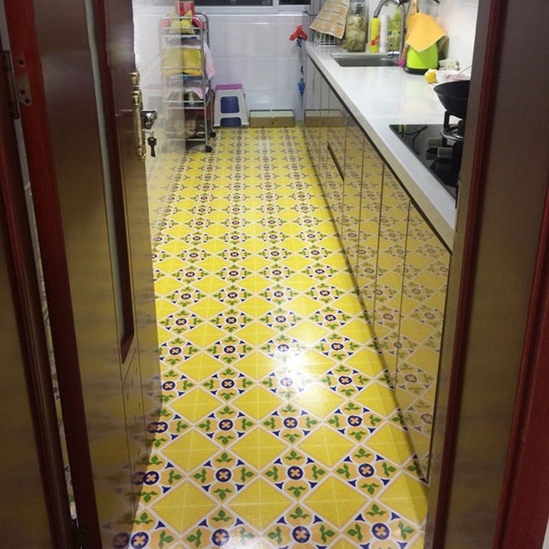 Peel & Stick Vinyl Floor Multicolored Style Vinyl Floor with Matt Gloss