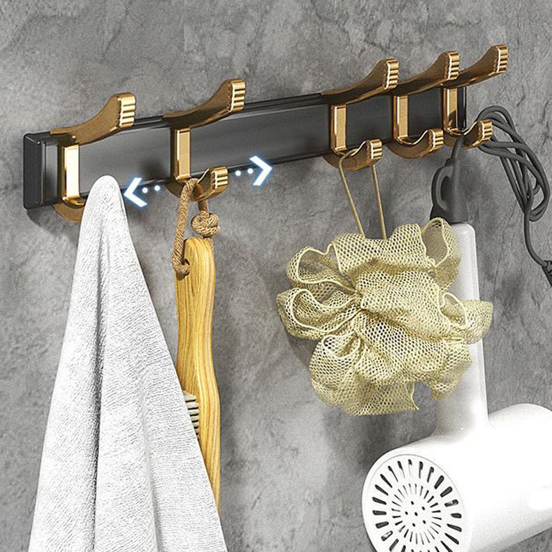 Contemporary Metal 6-piece Bathroom Accessory Set with Bathroom Shelf