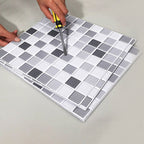 Tile Stripping & Gluing Square Mosaic PVC Stain Resistant Stripping and Gluing Plates for Shower 5 Pack