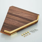 Wood and Aluminum Bath Hardware Set Golden Bathroom Accessory Set