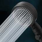 Modern Shower Head Adjustable Spray Pattern Round Plastic Hand Shower