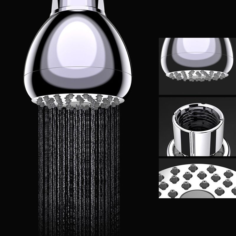 Silver Round Shower Head Standard Spray Pattern Wall Mounted Shower Head