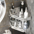 Modern 2/3-piece Bathroom Set Stainless Steel Triangle Bath Shelf made of Aluminum
