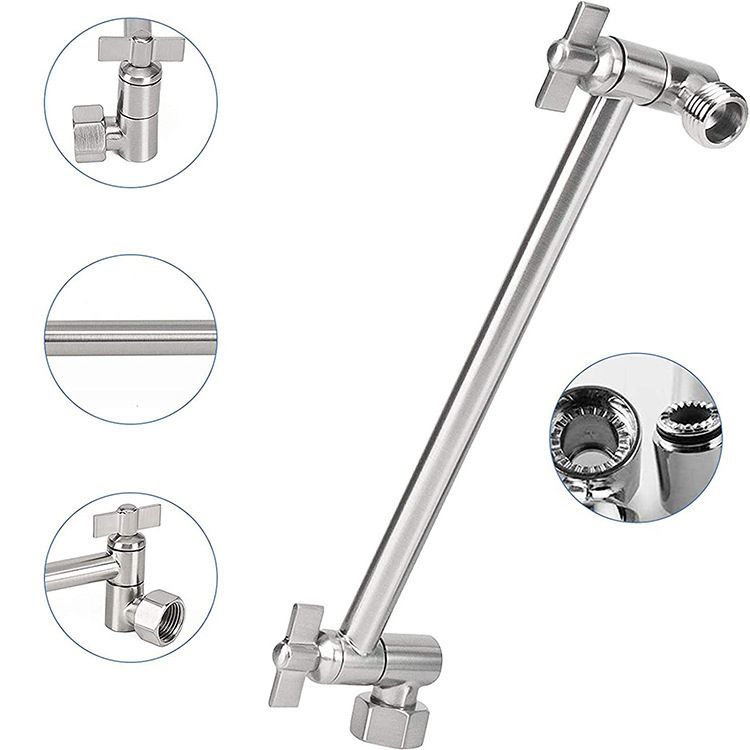 Modern square shower head wall mount standard spray fixed shower
