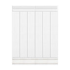Plastic wall cladding panels for peeling and attaching with waterproof wainscoting