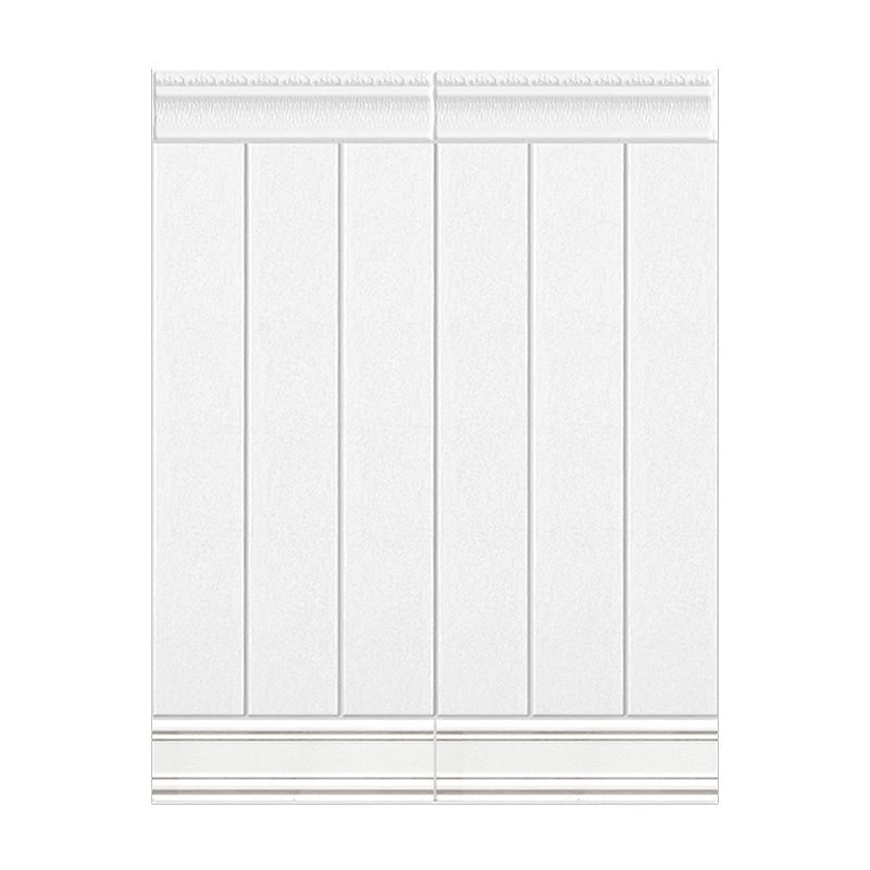 Plastic wall cladding panels for peeling and attaching with waterproof wainscoting